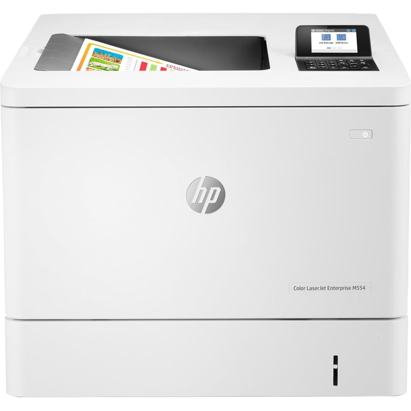 HP LaserJet Enterprise M554 M554dn Desktop Laser Printer - Color - Thumbnail 1