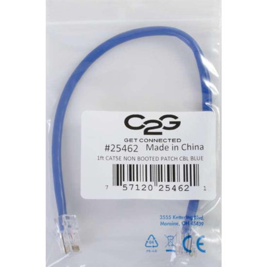C2G-50ft Cat5e Non-Booted Unshielded (UTP) Network Patch Cable - Blue - Thumbnail 3