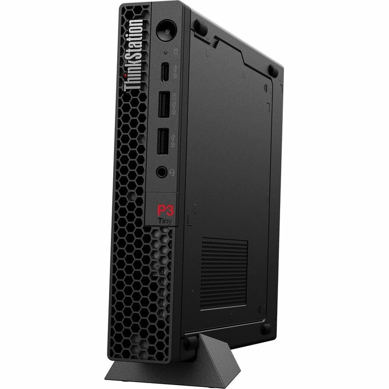 Lenovo ThinkStation P3 30H00012US Workstation - 1 x Intel Core i5 13th Gen i5-13500T - 16 GB - 512 GB SSD - Tiny - Black - Thumbnail 4