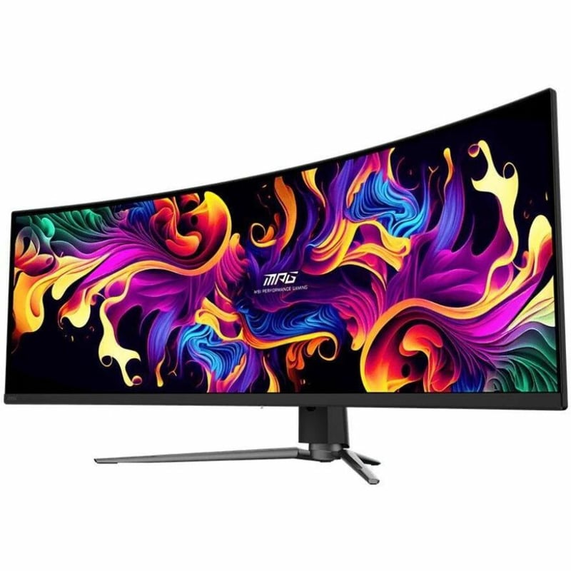 MSI MPG 491CQP QD-OLED 49" Class Dual Quad HD (DQHD) Curved Screen Gaming OLED Monitor - 32:9 - Metallic Black - Thumbnail 2