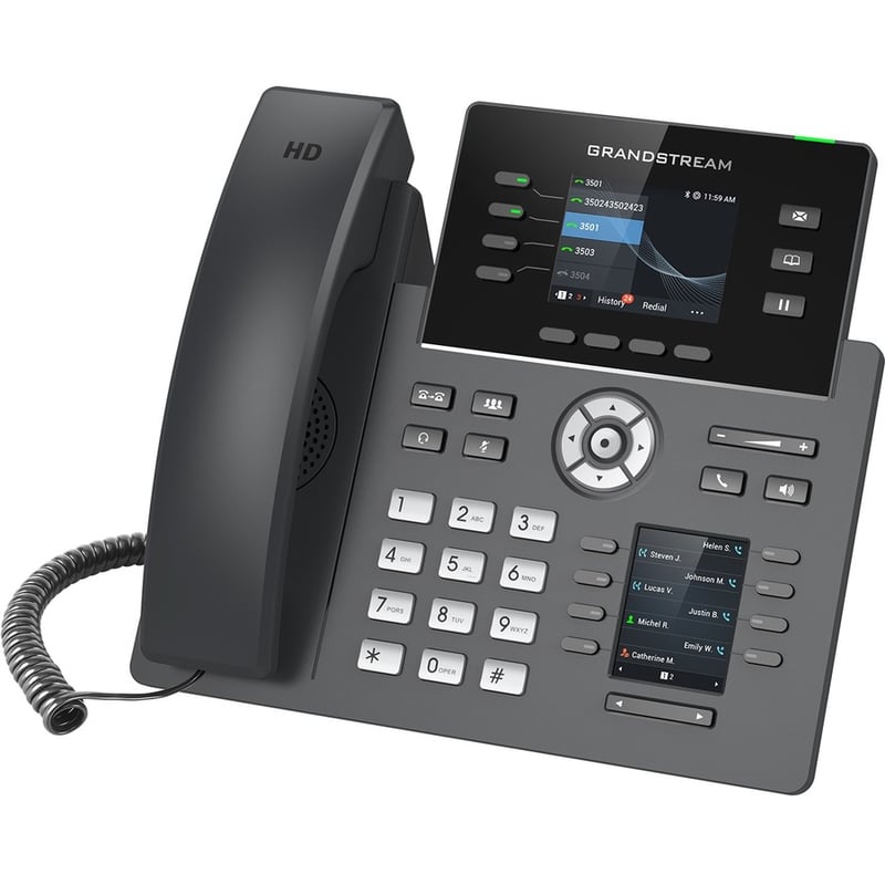 Grandstream IP Phone - Corded - Corded/Cordless - Wi-Fi, Bluetooth - Desktop - Thumbnail 3