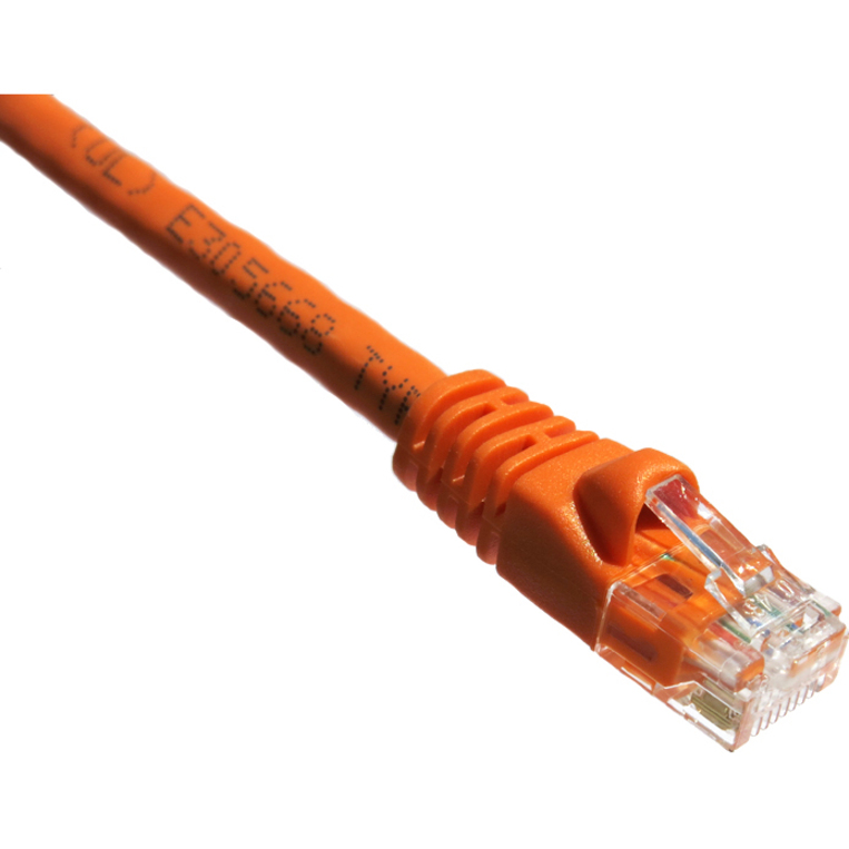 Axiom 20FT CAT6 550mhz Patch Cable Molded Boot (Orange) - Thumbnail 2