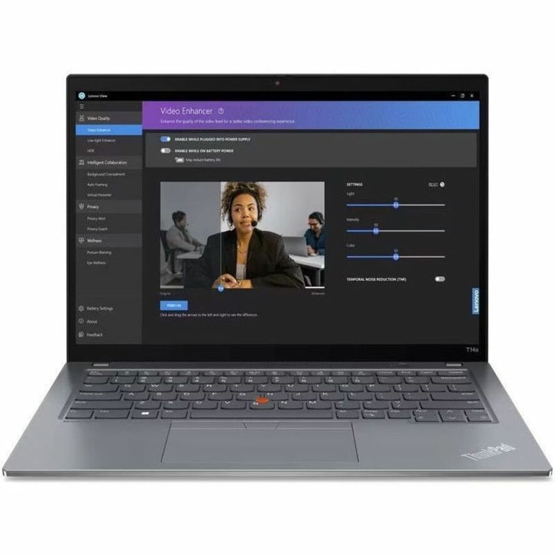 Lenovo ThinkPad T14s Gen 4 21F8004BUS 14" Touchscreen Notebook - WUXGA - 1920 x 1200 - AMD Ryzen 7 PRO 7840U Octa-core (8 Core) 3.30 GHz - 16 GB Total RAM - 16 GB On-board Memory - 512 GB SSD - Storm Gray - Thumbnail 3