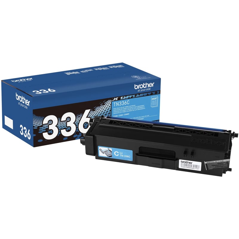 Brother Genuine TN336C High Yield Cyan Toner Cartridge - Thumbnail 1