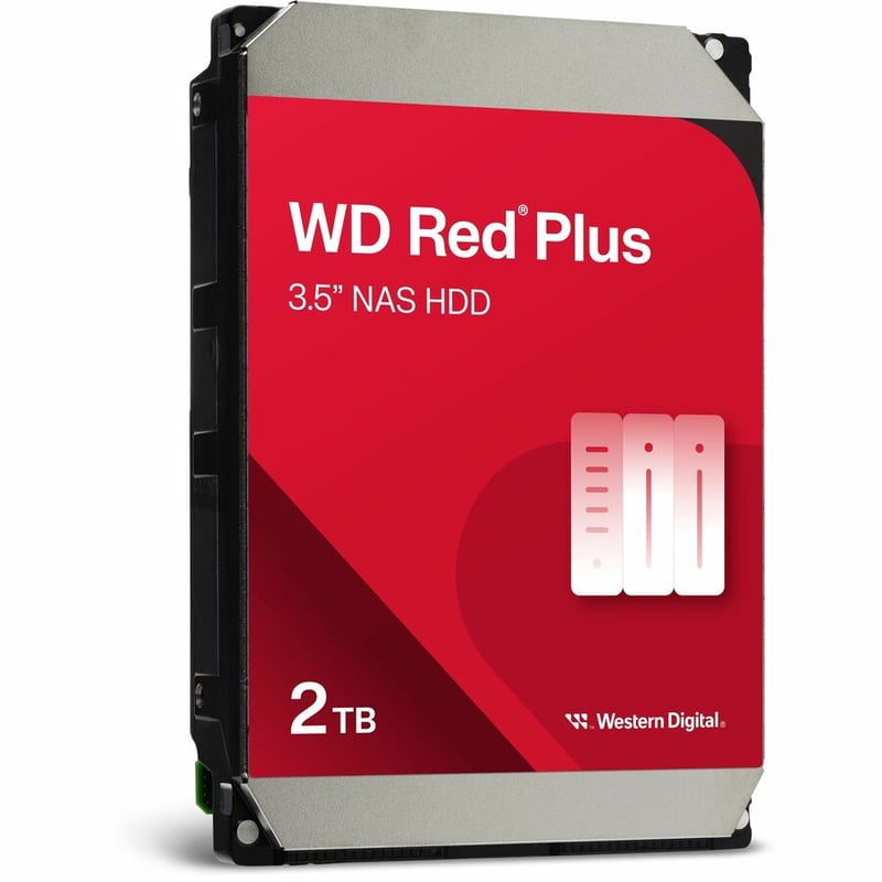 Western Digital Red Plus WD20EFPX-20PK 2 TB Hard Drive - 3.5" Internal - SATA (SATA/600) - Conventional Magnetic Recording (CMR) Method - Thumbnail 3