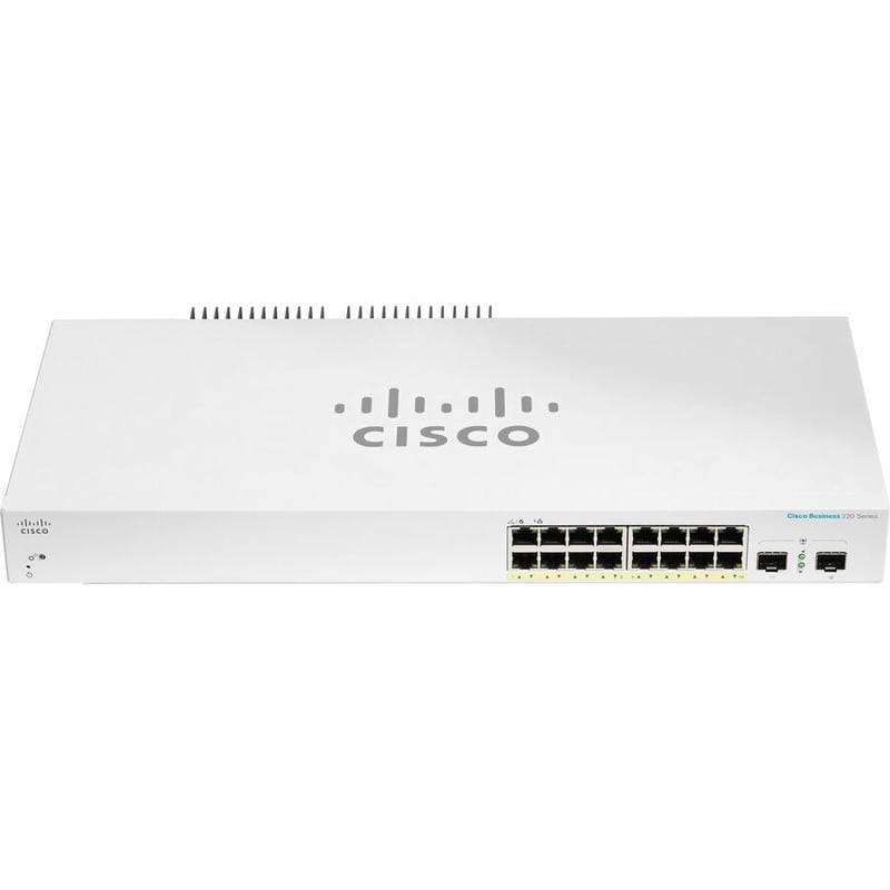 CBS220 SMART 16-PORT GE, POE, 2X1G SFP REMANUFACTURED - Thumbnail 2