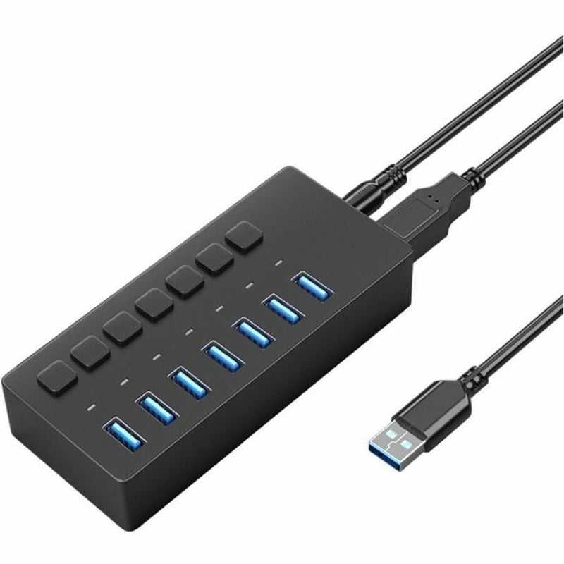 7 IN 1 USB A 3.0 5GBPS USB HUB CABLE AND DC POWER SUPPLY INCLUDED - Thumbnail 1