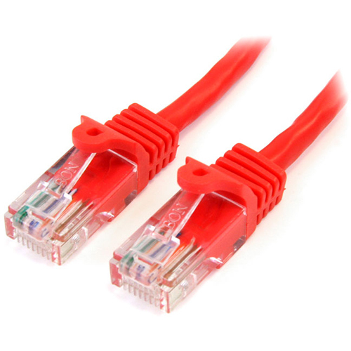 StarTech.com 10 ft Red Cat5e Snagless UTP Patch Cable - Thumbnail 1