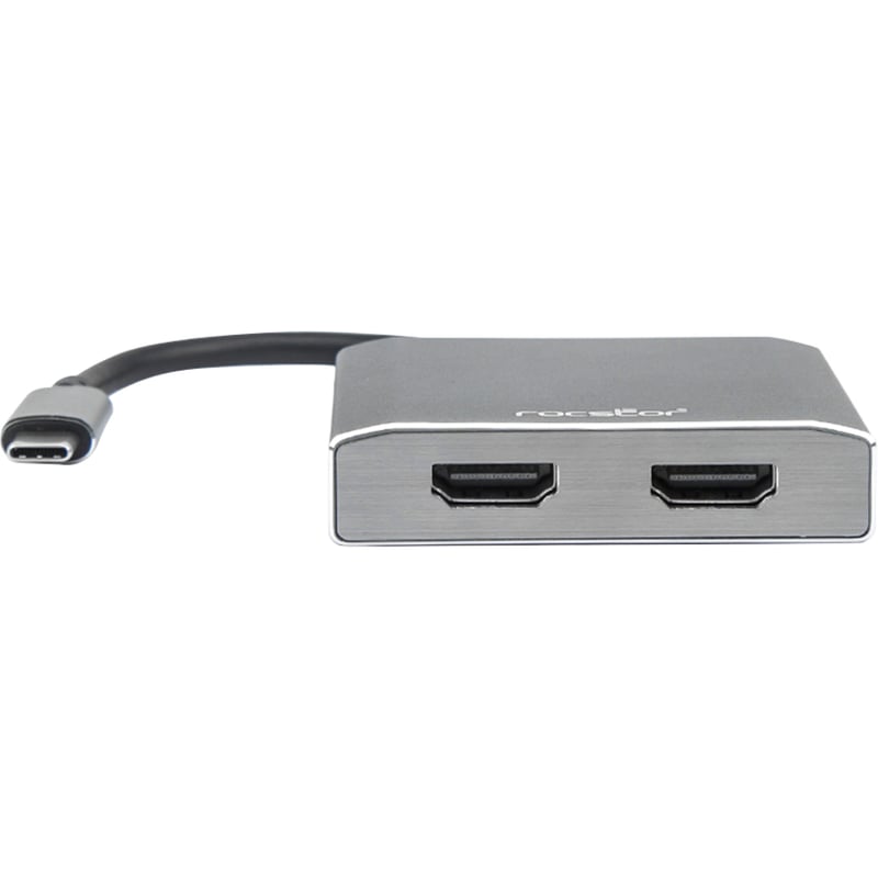 Rocstor Premium USB-C to Dual HDMI Multi Monitor Adapter - 4K 30Hz - USB Type- C 2-Port MST Hub - for Mac and Windows - 4Kx2K Resolutions up to 3840x2160 @ 30Hz - for MacBook Pro, Notebook/Desktop PC - USB-C to 2x HDMI Splitter - - Thumbnail 2