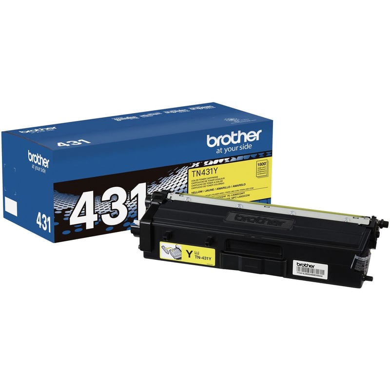 Brother TN431Y Original Standard Yield Laser Toner Cartridge - Yellow - 1 Each - Thumbnail 1