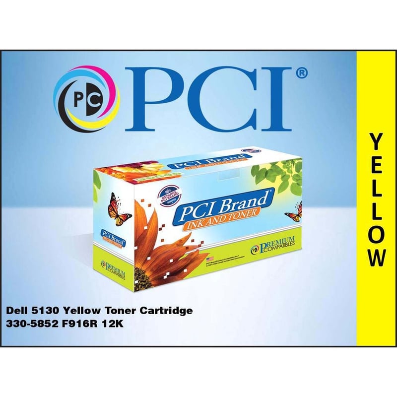 PCI BRAND DELL 330-5839 330-5852 XL YELLOW TONER CARTRIDGE 12000 PAGE HIGH YIELD - Thumbnail 2