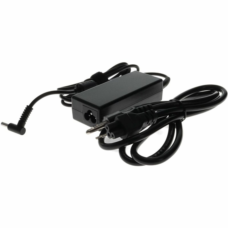 HP 710412-001 Compatible 65W 19V at 3.33A Black 4.5 mm x 3.0 mm Laptop Power Adapter and Cable - Thumbnail 1