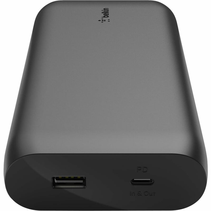 Belkin 30W USB-C 2-Port Power Bank - 20k mAh - 1xUSB-C (30W), 1xUSB-A (12W) - Portable Charger - Black - Thumbnail 2