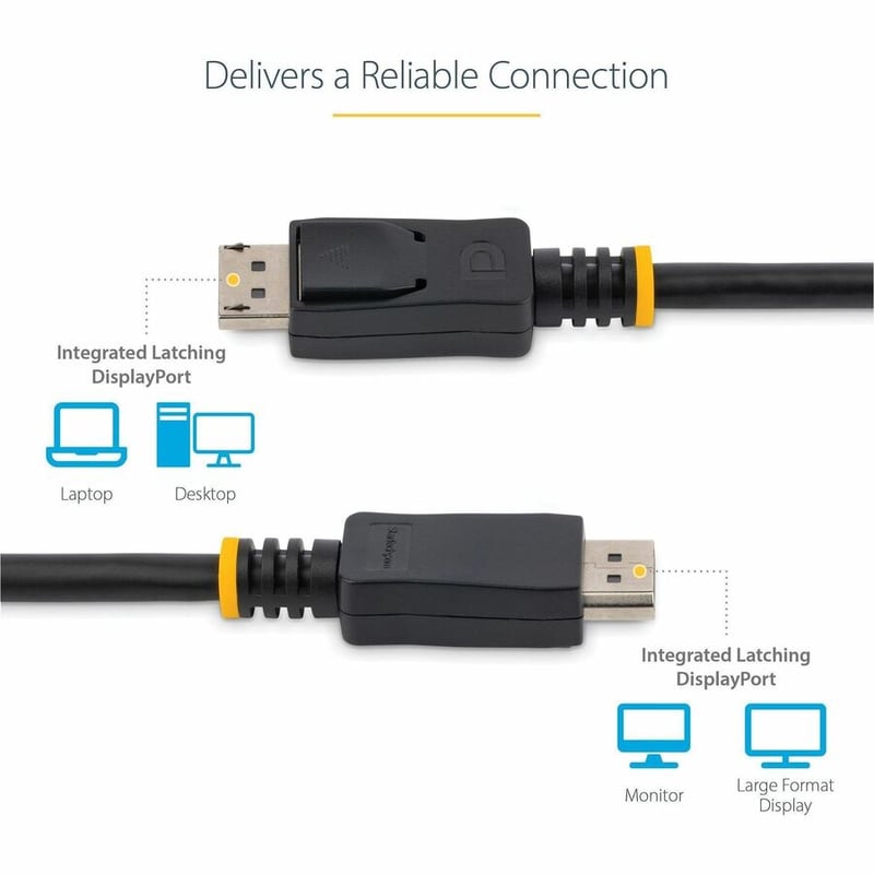 StarTech.com 6ft (2m) DisplayPort 1.2 Cable 10 Pack, 4K x 2K UHD VESA Certified DisplayPort Cable, DP Cable/Cord for Monitor, w/ Latches - Thumbnail 5