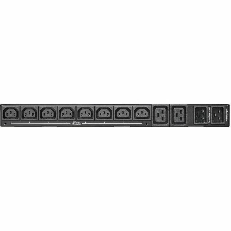Tripp Lite by Eaton PDU 3.8kW 200-240V Single-Phase ATS/Monitored PDU - 8 C13 and 2 C19 Outlets Dual C20 Inlets 12 ft. Cords Network Card 1U TAA - Thumbnail 4