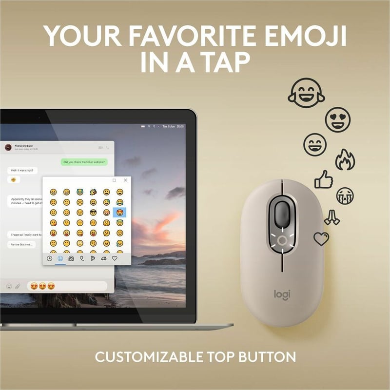 Logitech Pop Mouse - Mist - Thumbnail 3