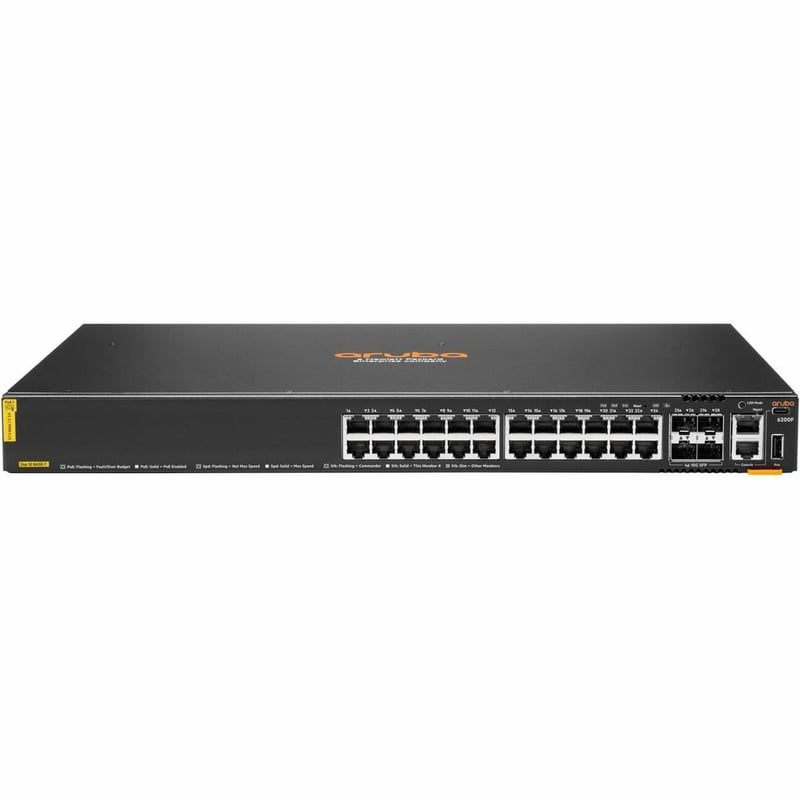 Aruba CX 6200F 24G Class 4 PoE 4SFP+ 370W Switch - Thumbnail 1