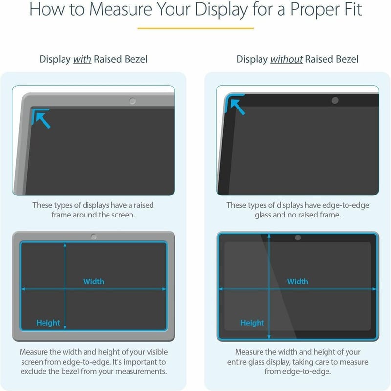 StarTech.com 14in Laptop Privacy Screen For 16:9 Displays, Anti-Glare Privacy Filter with 51% Blue Light Reduction, Matte/Glossy - Thumbnail 4