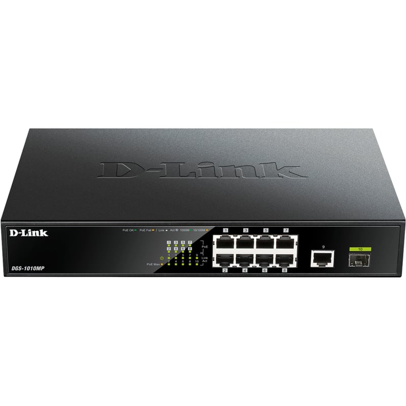 D-Link 10-Port Gigabit Rackmount PoE Switch - Thumbnail 4