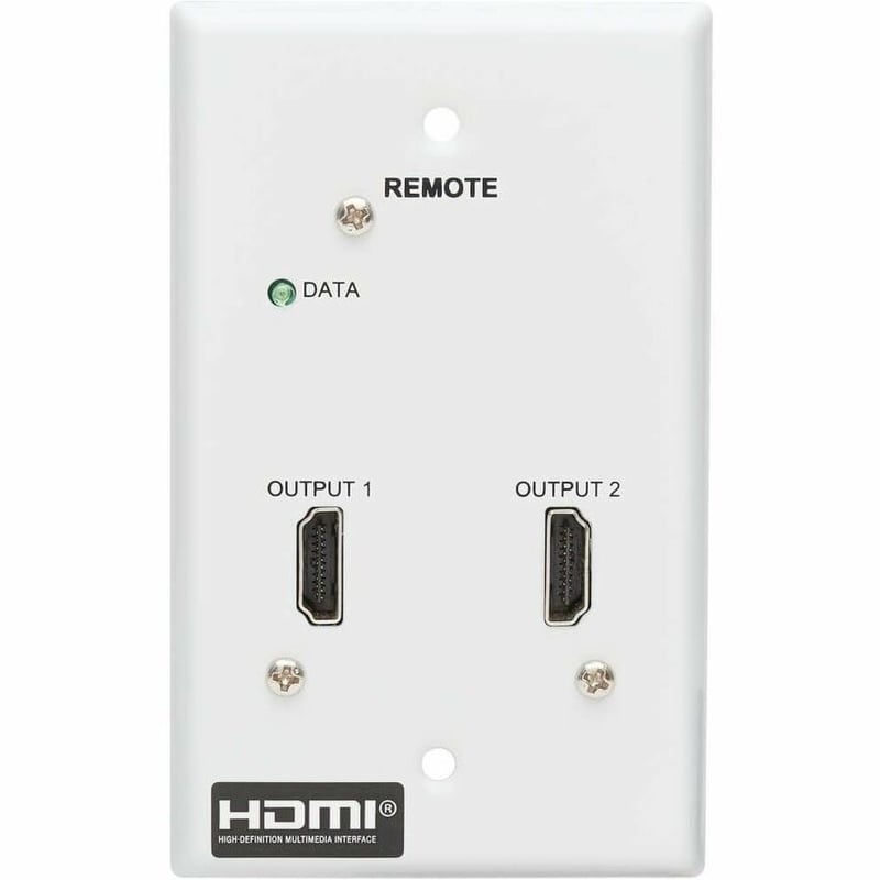Eaton Tripp Lite Series 2-Port HDMI over Cat6 Receiver, Wall Plate - 4K 60 Hz, HDR, 4:4:4, PoC, HDCP 2.2, 230 ft. (70.1 m), TAA - Thumbnail 2