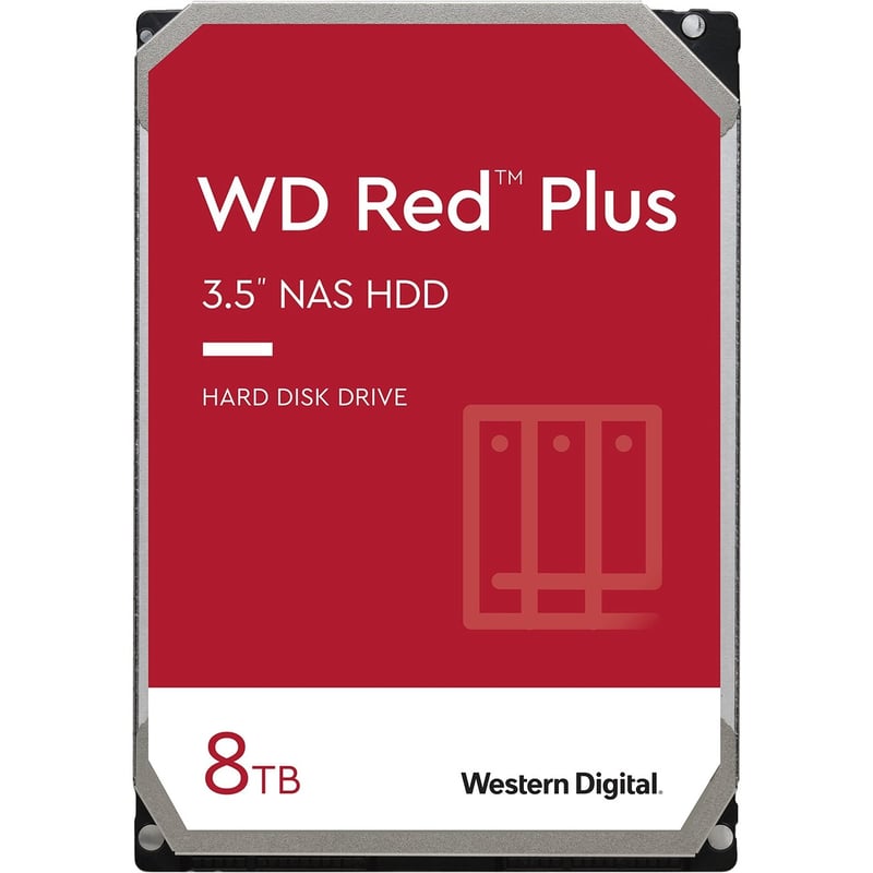 WD RED PLUS 8 TB HARD DRIVE 3.5 INTERNAL SATA (SATA/600) - Thumbnail 1