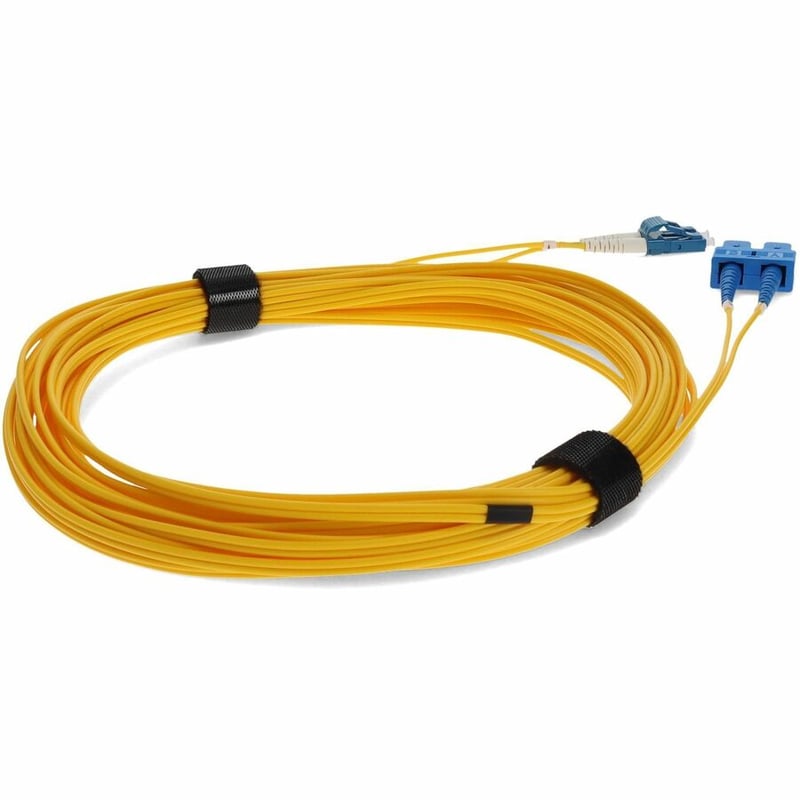 AddOn 1m LC (Male) to USC (Male) Yellow OS2 Duplex Fiber OFNR (Riser-Rated) Patch Cable - Thumbnail 5