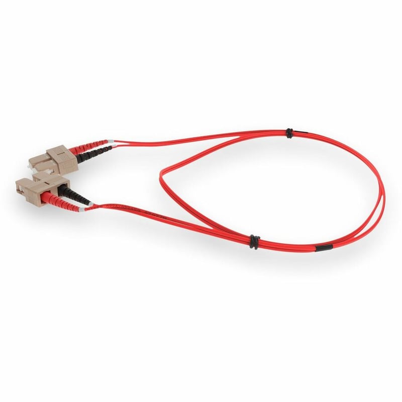 AddOn 5m SC to SC Red OM4 Duplex OFNR (Riser-Rated) Fiber Patch Cable - Thumbnail 2