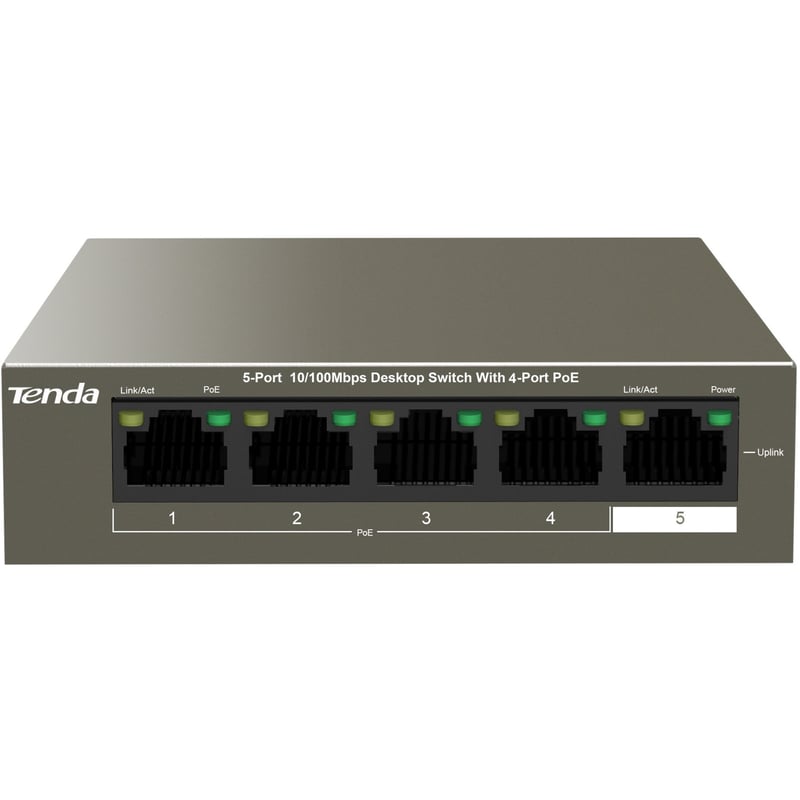 5-PORT 10/100 SWITCH 4-PORT POE . - Thumbnail 1