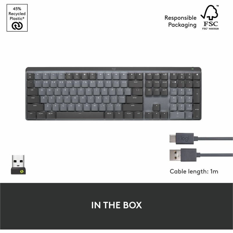 Logitech MX Mechanical Wireless Illuminated Performance Keyboard (Linear) (Graphite) - Thumbnail 2