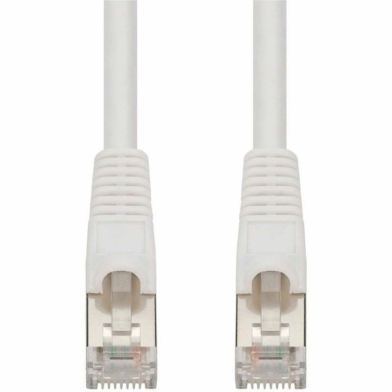 AddOn 25ft White CAT 7 Shielded (S/FTP) PVC Ethernet Cable Snagless Bubble Boot RJ-45 M/M - Thumbnail 1