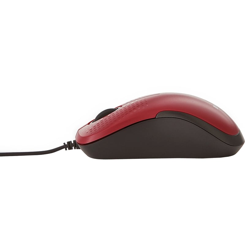 Verbatim Silent Corded Optical Mouse - Red - Thumbnail 3
