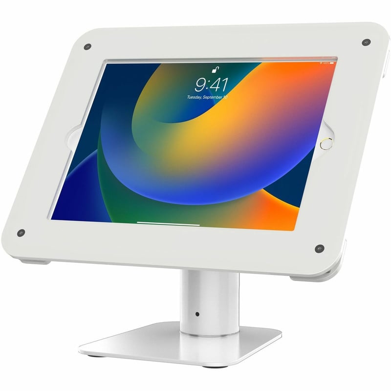 CTA Digital Simple VESA Desk Mount w/ Security Enclosure for iPad 10.2 series, iPad Air3 and Pro 10.5 (White) - Thumbnail 1