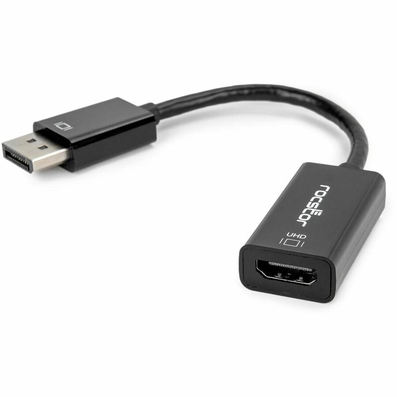 Rocstor DisplayPort 1.2 to HDMI 4K/60Hz Active Adapter Converter - M/F - Black - Thumbnail 2