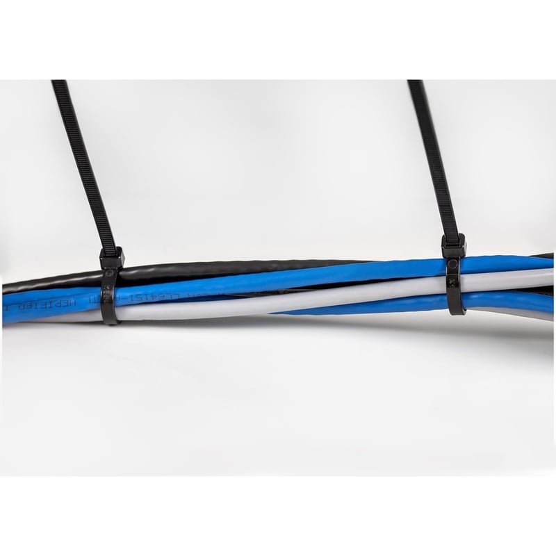 StarTech.com 10"(25cm) Cable Ties, 2-5/8"(68mm) Dia, 50lb(22kg) Tensile Strength, Nylon Self Locking Ties, UL Listed, 100 Pack, Black - Thumbnail 5