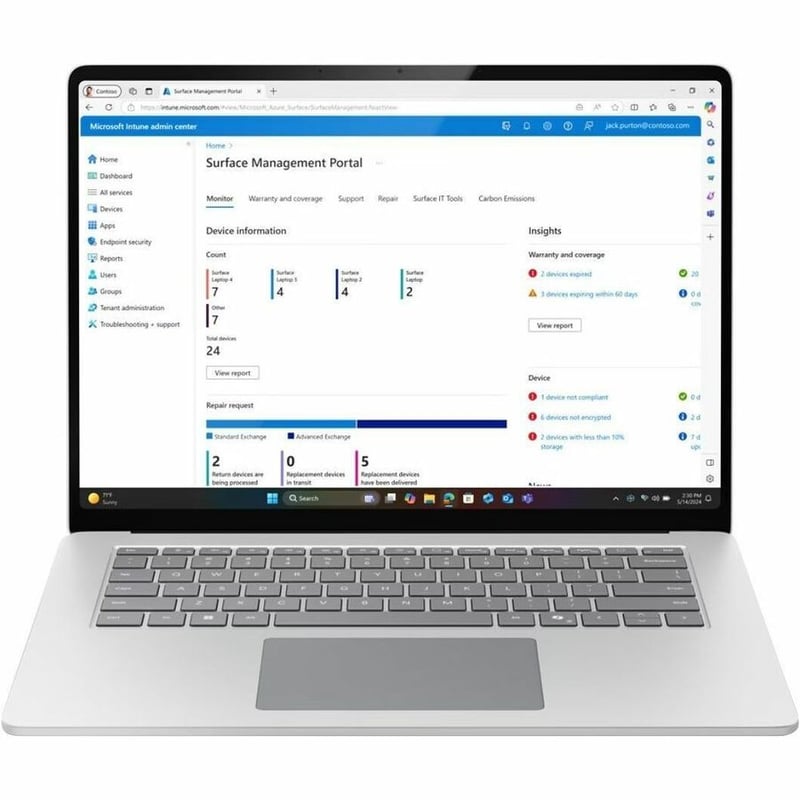 SURFACE LAPTOP 7 15IN INTEL CU7/32/512 WIN11 PLATINUM - Thumbnail 3