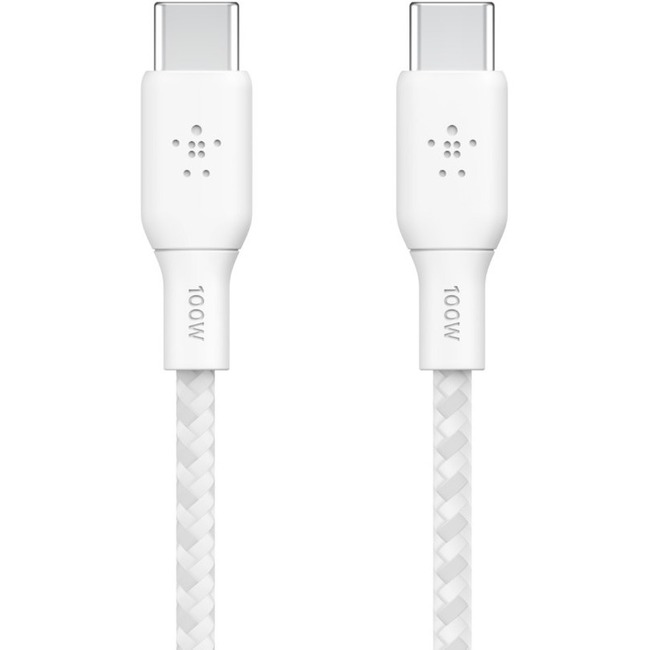 BOOSTCHARGE USBC TO USBC CABLE 100W WHITE 03-RETAIL BOX