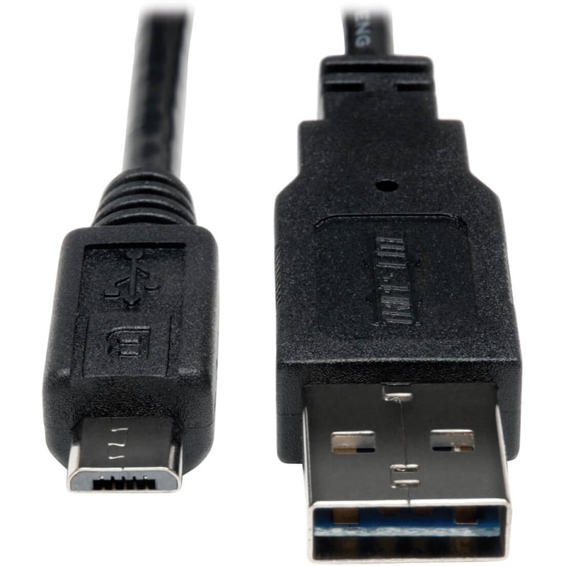 Eaton Tripp Lite Series Universal Reversible USB 2.0 Cable (Reversible A to 5Pin Micro B M/M), 6 ft. (1.83 m) - Thumbnail 1