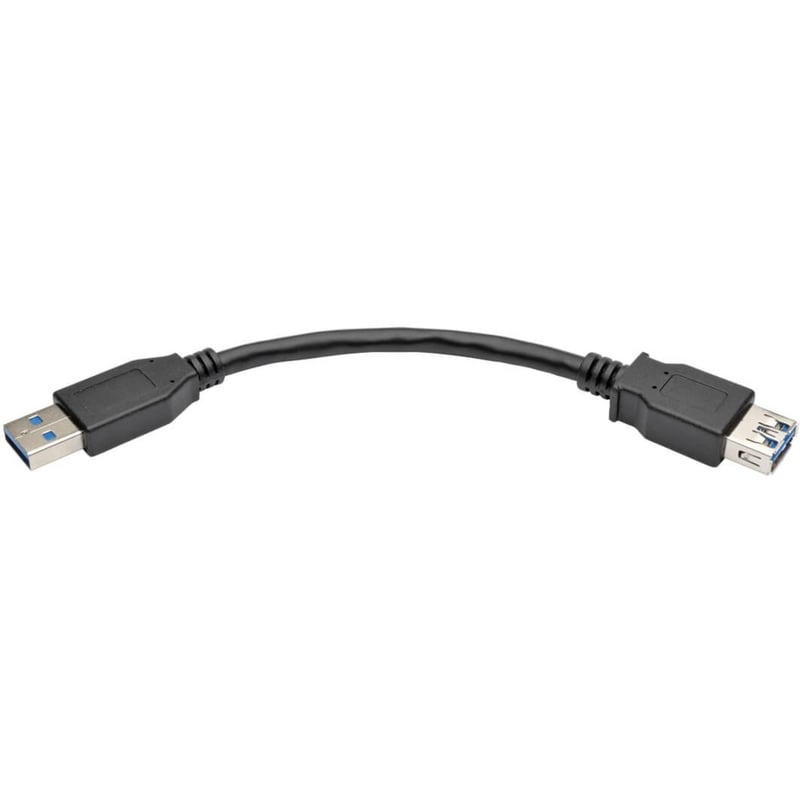 Eaton Tripp Lite Series USB 3.0 SuperSpeed Extension Cable (A M/F), Black, 6-in. (15.24 cm) - Thumbnail 1