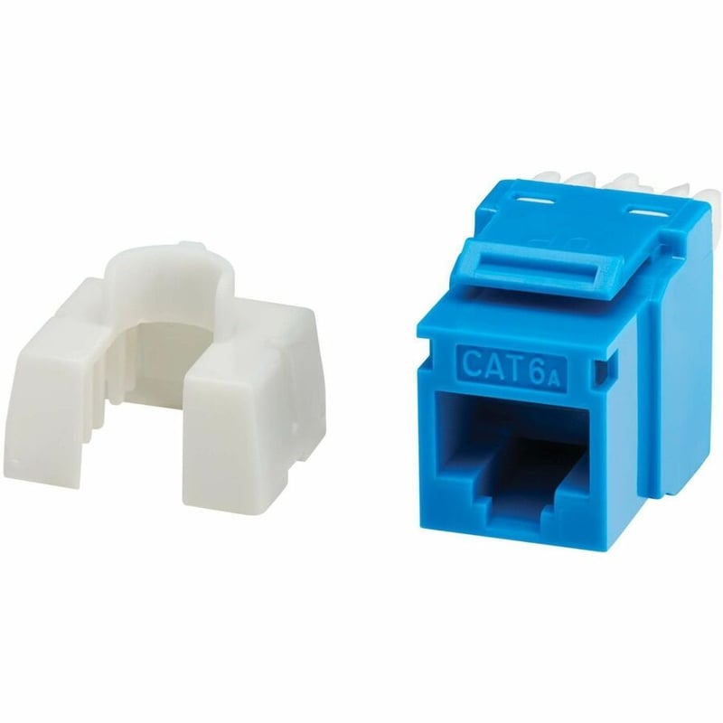 CAT6 KEYSTONE JACK 4PPOE COMP 110/KRONE 568A/B RJ45 BLUE 10-PACK - Thumbnail 2