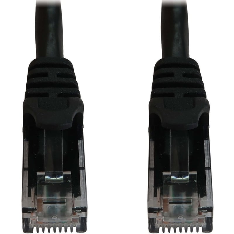 Eaton Tripp Lite Series Cat6a 10G Snagless Molded UTP Ethernet Cable (RJ45 M/M), PoE, Black, 6 in. (15 cm) - Thumbnail 2