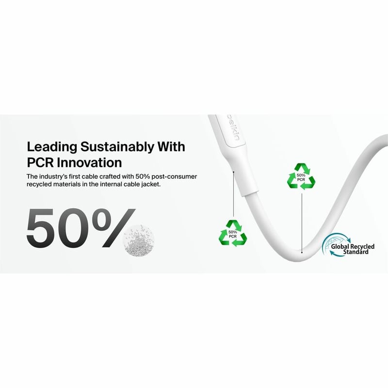 C - C CBL 60W 2.0 PCR 1M WHITE - Thumbnail 5