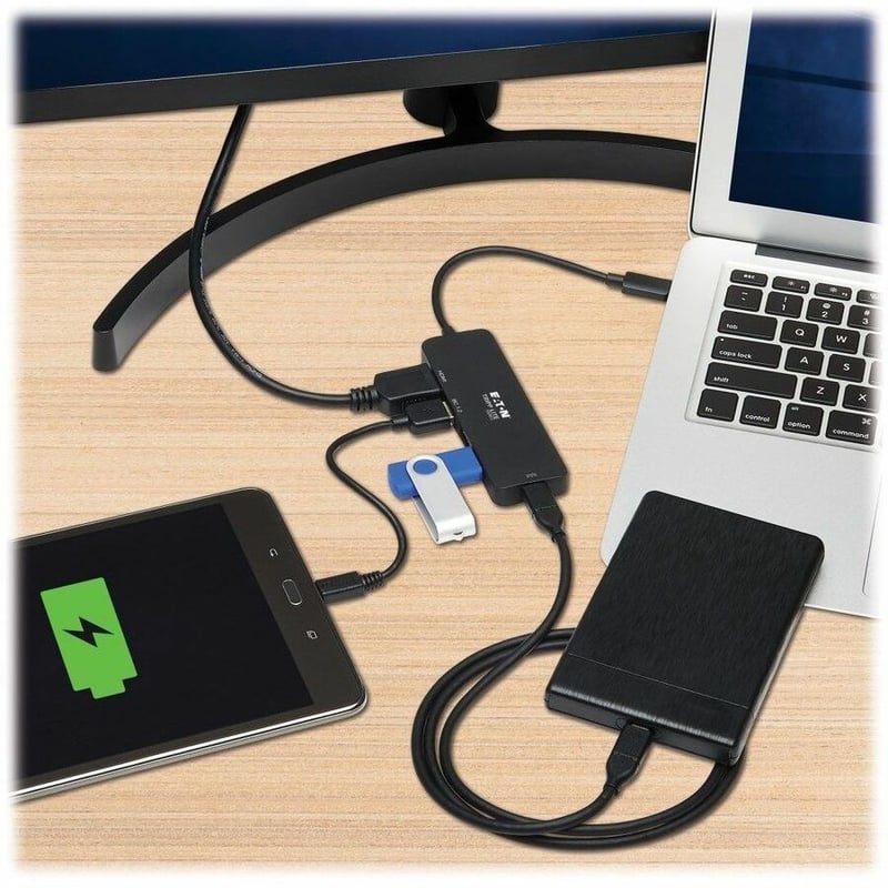 Tripp Lite by Eaton USB-C Multiport Adapter - 4K 60 Hz HDMI USB 3.x (5Gbps) Hub Ports 100W PD Charging HDR HDCP 2.2 - Thumbnail 2