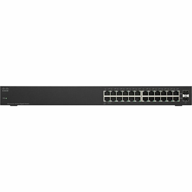 Cisco SG110-24 24-port Gigabit Switch + 2 Mini GBIC Ports 1U - Thumbnail 2