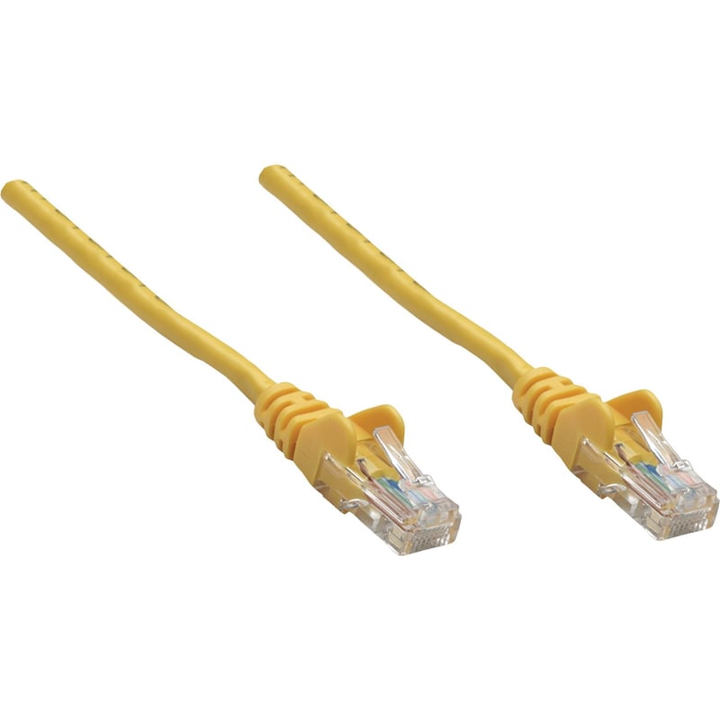 Intellinet Network Solutions Cat5e UTP Network Patch Cable, 100 ft (30 m), Yellow - Thumbnail 1