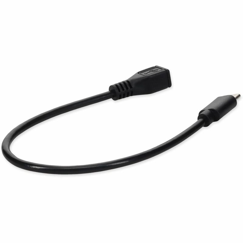 AddOn USB C 3.1 Male to Micro-USB B 2.0 Female Black Adapter - Thumbnail 5