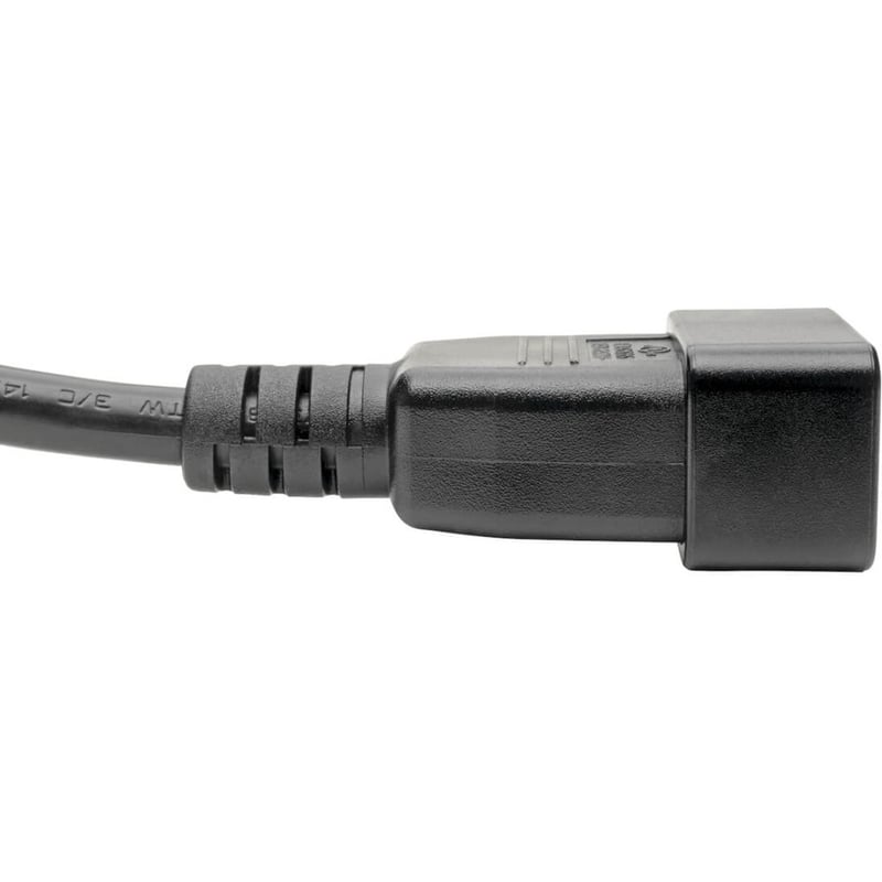 Eaton Tripp Lite Series Power Extension Cord, C19 to C20 - Heavy-Duty, 20A, 250V, 12 AWG, 10 ft. (3.05 m), Black - Thumbnail 3