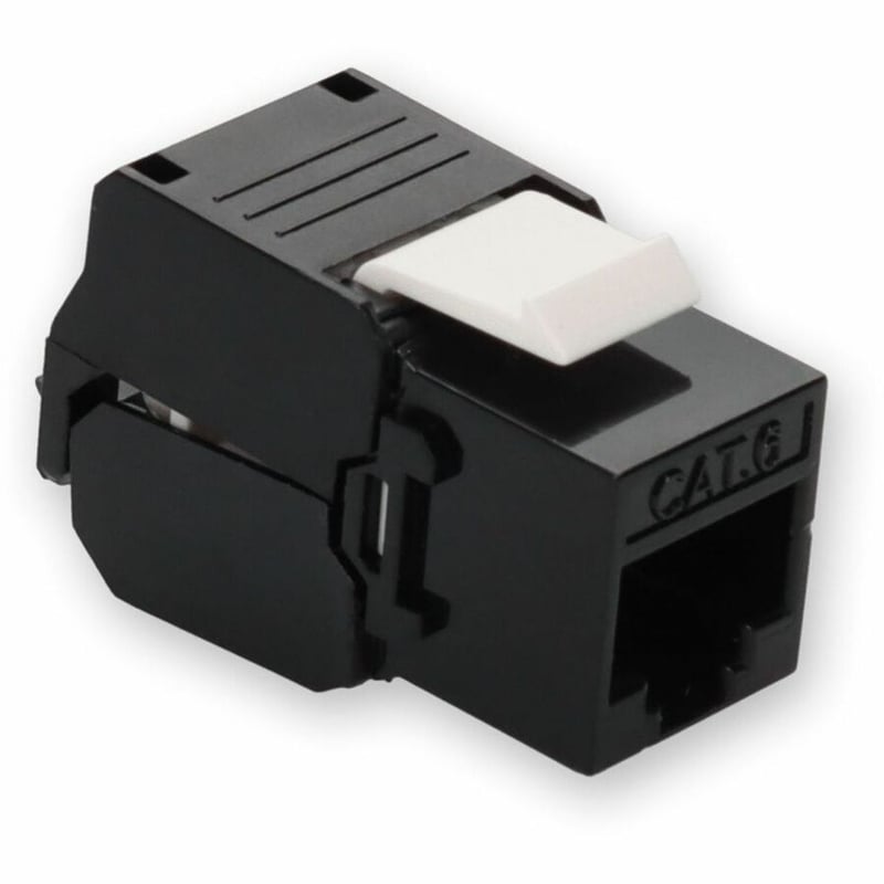 AddOn Non-Terminated to RJ-45 (Female) Black Cat6 UTP Copper Connector 180 Degree - Thumbnail 3