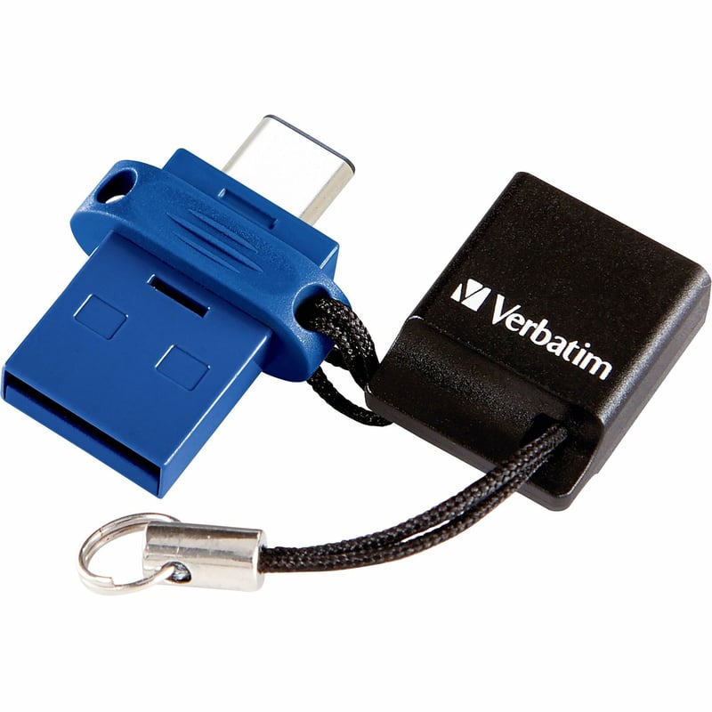 128GB Store 'n' Go Dual USB Flash Drive for USB-C Devices - Blue - Thumbnail 1