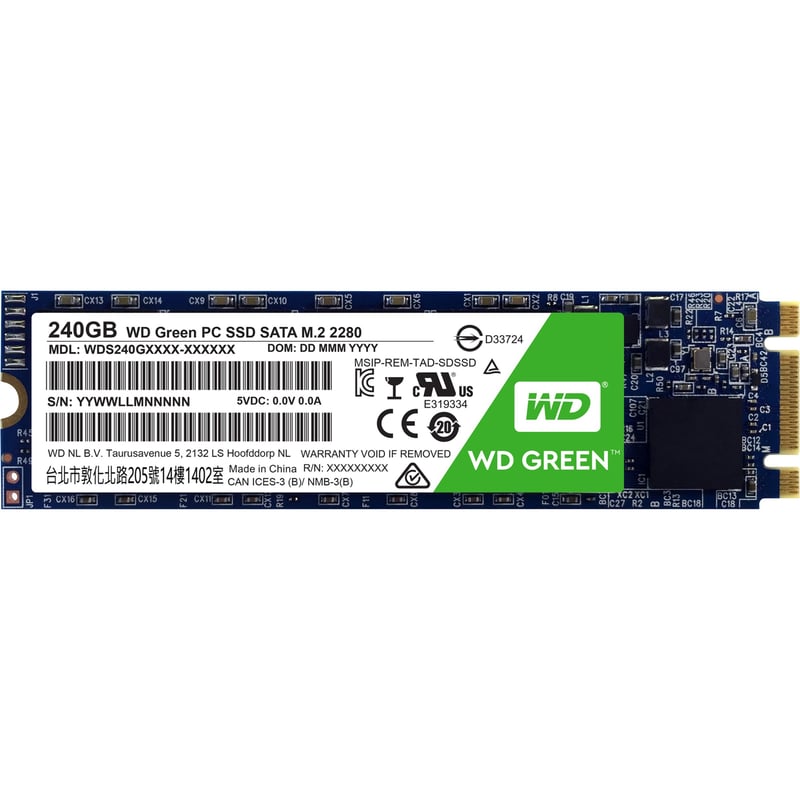 WD GREEN 240 GB SSD M.2 2280 INTERNAL SATA 540 MB/S MAXIMUM - Thumbnail 1