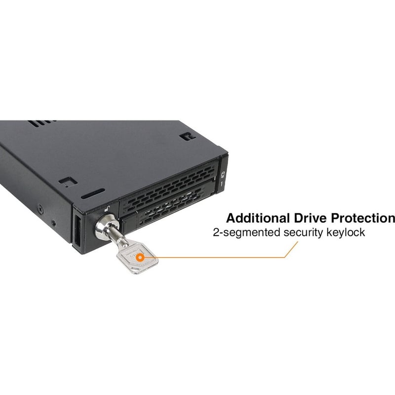 Icy Dock MB833M2K-B Drive Enclosure for 3.5" M.2, PCI Express NVMe - Mini-SAS HD Host Interface Internal - Black - Thumbnail 2
